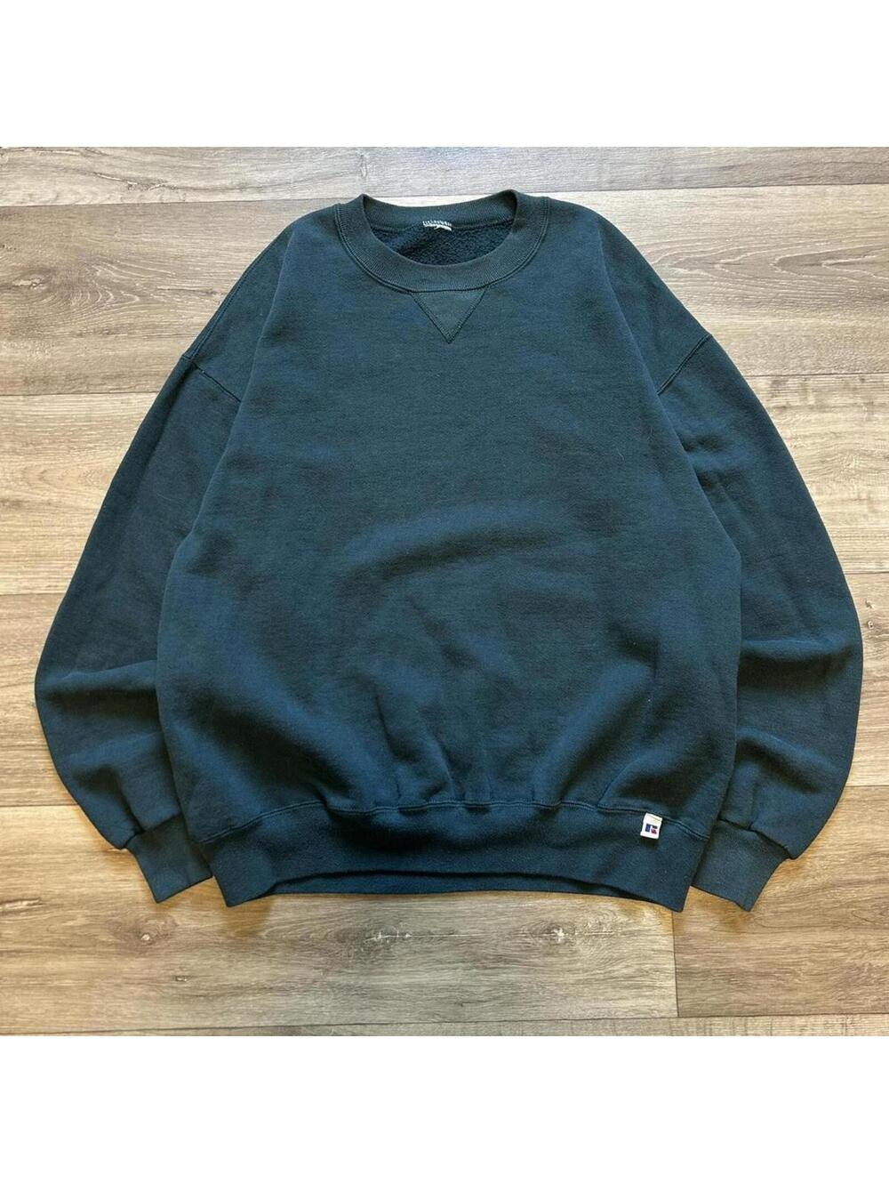 Russell Athletic Men's Green‎ and Black Sweatshirt